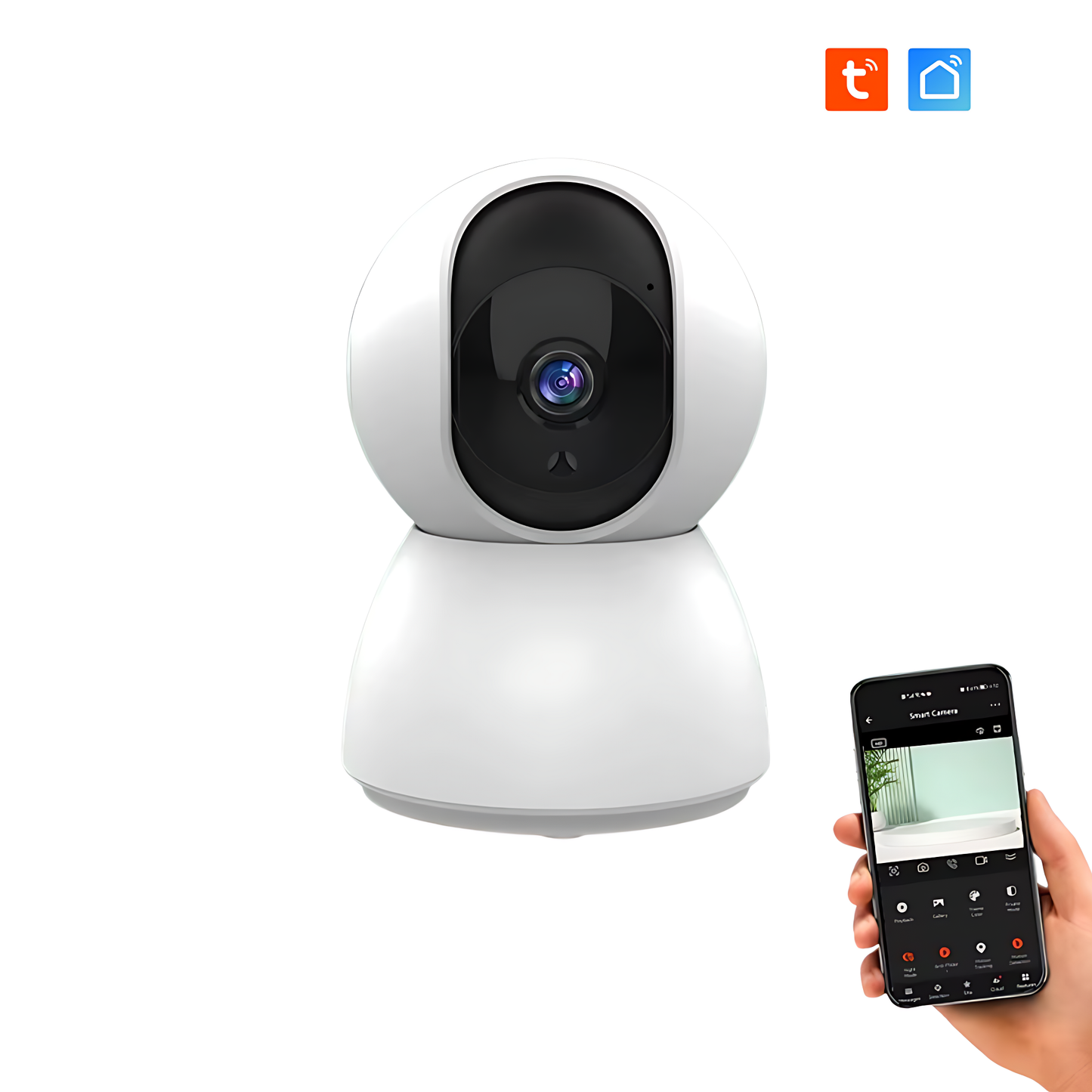 Caméra de Sécurité Intérieure 4MP SZ - Détection de Mouvement AI -  Alarme Instantanée - Smart Life / Wi-Fi