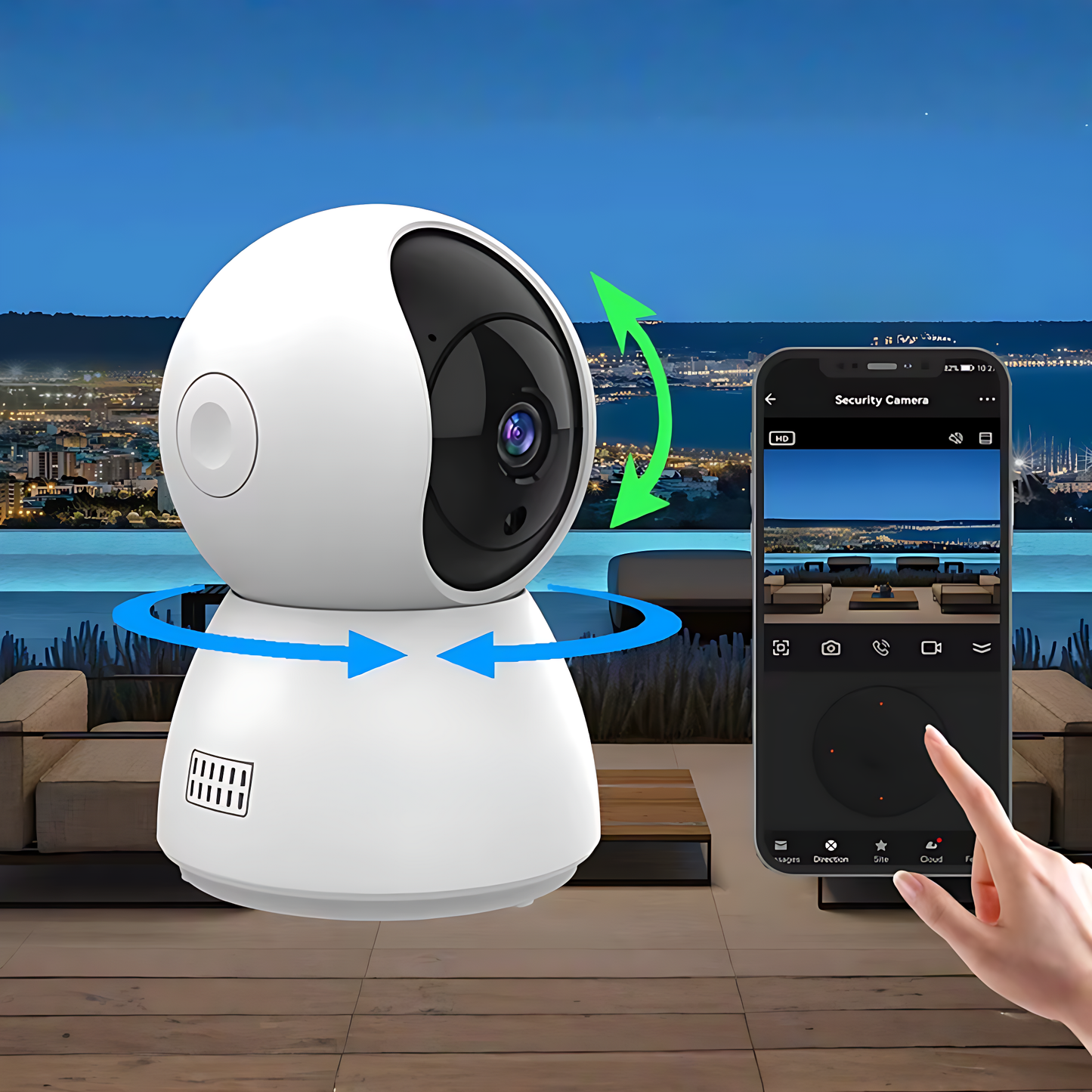 Caméra de Sécurité Intérieure 4MP SZ - Détection de Mouvement AI -  Alarme Instantanée - Smart Life / Wi-Fi