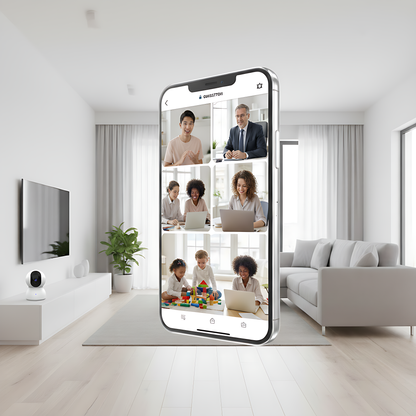 Caméra de Sécurité Intérieure 4MP SZ - Détection de Mouvement AI -  Alarme Instantanée - Smart Life / Wi-Fi